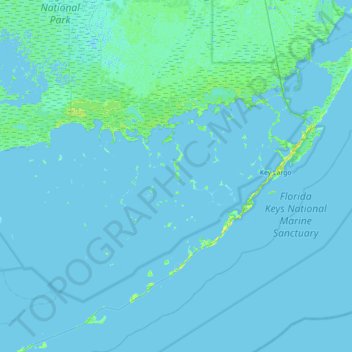 Russell Key topographic map, elevation, terrain