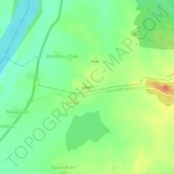 Lalpet topographic map, elevation, terrain