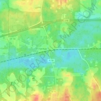 Lloyd topographic map, elevation, terrain