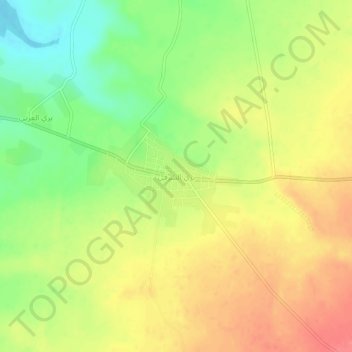 Barri ash-Sharqi topographic map, elevation, terrain