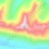 Aonach air Chrith topographic map, elevation, terrain