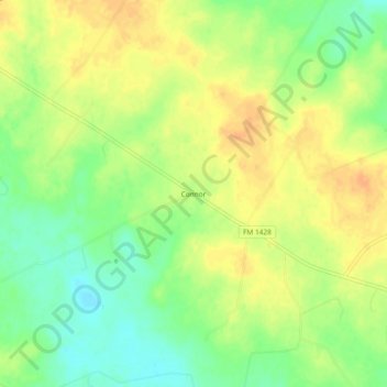 Connor topographic map, elevation, terrain