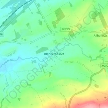 Blennerhasset topographic map, elevation, terrain