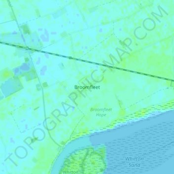 Broomfleet topographic map, elevation, terrain