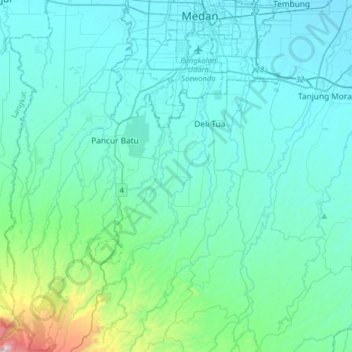 Namo Rambe topographic map, elevation, terrain