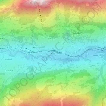 Wiler topographic map, elevation, terrain