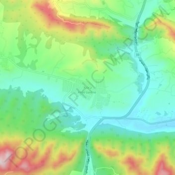 Kora topographic map, elevation, terrain