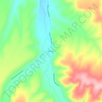 Pine City topographic map, elevation, terrain