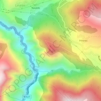 Lookout of Jozarcu topographic map, elevation, terrain