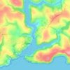 Bodinnick topographic map, elevation, terrain