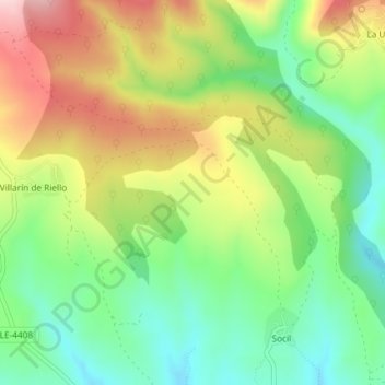 Blanca topographic map, elevation, terrain