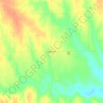 Saint Peter topographic map, elevation, terrain