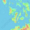 Negros Occidental topographic map, elevation, terrain