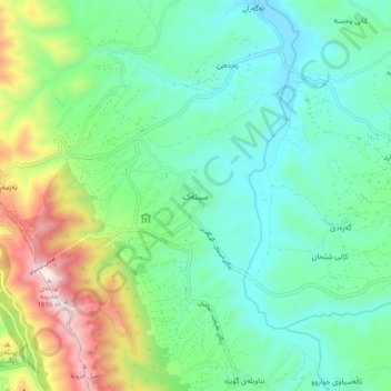 Sitak topographic map, elevation, terrain