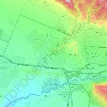 Tanahi topographic map, elevation, terrain