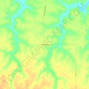 Morristown topographic map, elevation, terrain