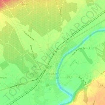 Le Chemin Vert topographic map, elevation, terrain