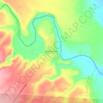 Buena Vista topographic map, elevation, terrain