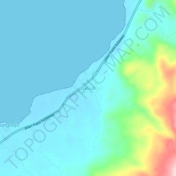 Uekuli topographic map, elevation, terrain