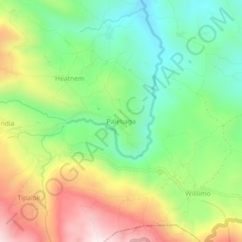 Palebaga topographic map, elevation, terrain