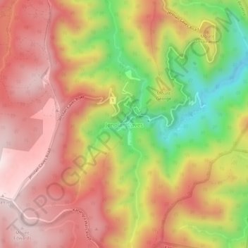 Jenolan Caves topographic map, elevation, terrain