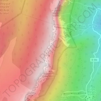 Tour Isabelle topographic map, elevation, terrain