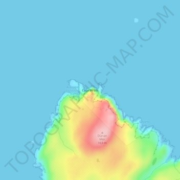 Cape Wrath topographic map, elevation, terrain