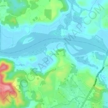 Chikhli topographic map, elevation, terrain