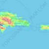 La Romana topographic map, elevation, terrain