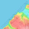 La Manneporte topographic map, elevation, terrain