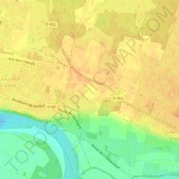 Les Grands Billons topographic map, elevation, terrain