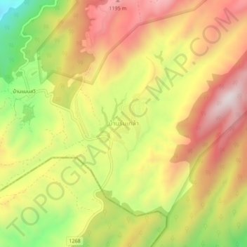 Ban Romklao topographic map, elevation, terrain