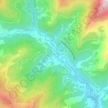 Borgoratto topographic map, elevation, terrain
