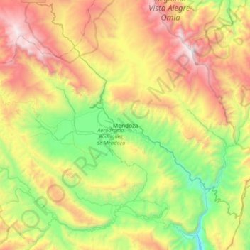 Mendonza topographic map, elevation, terrain