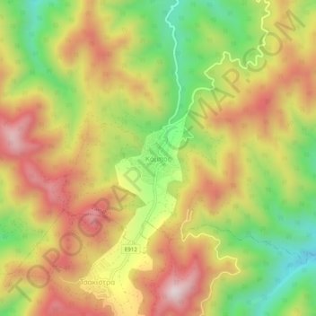 Kampos topographic map, elevation, terrain