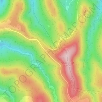 Borne Saint-Martin topographic map, elevation, terrain