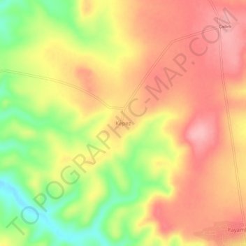 Kepez topographic map, elevation, terrain