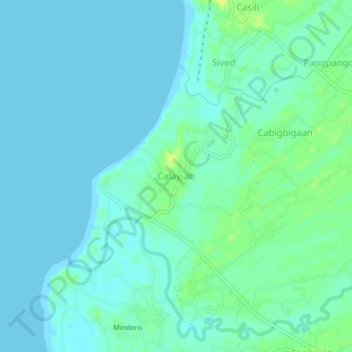 Calay-ab topographic map, elevation, terrain