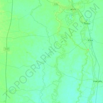 Pho Prathap Chang topographic map, elevation, terrain