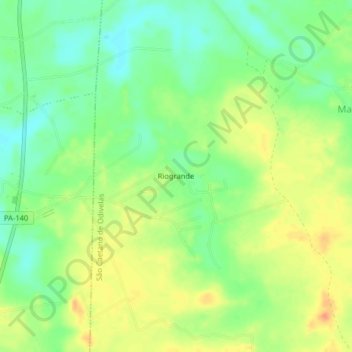 Riogrande topographic map, elevation, terrain