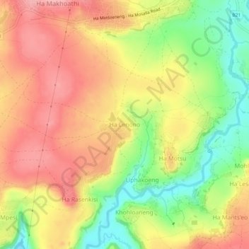 Ha Lenono topographic map, elevation, terrain