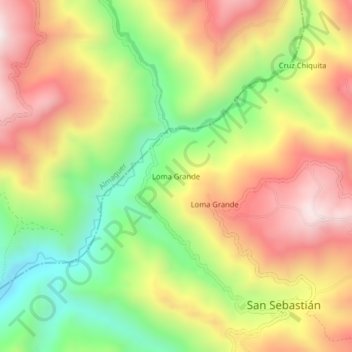 Loma Grande topographic map, elevation, terrain