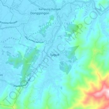 Sugud topographic map, elevation, terrain