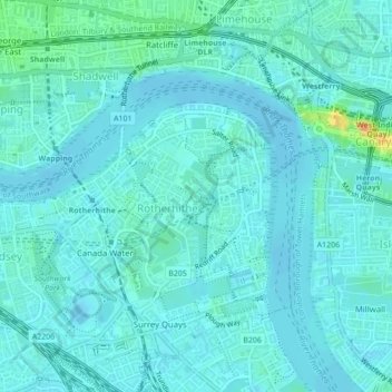 Stave Hill topographic map, elevation, terrain