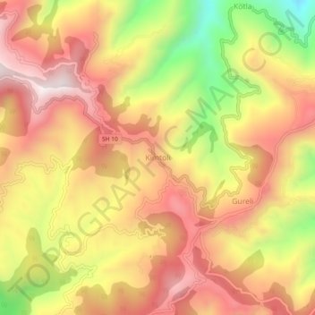 Kimtoli topographic map, elevation, terrain