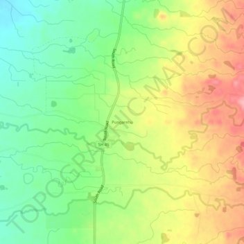Pungarehu topographic map, elevation, terrain
