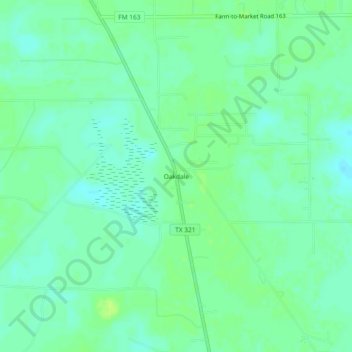 Oakdale topographic map, elevation, terrain