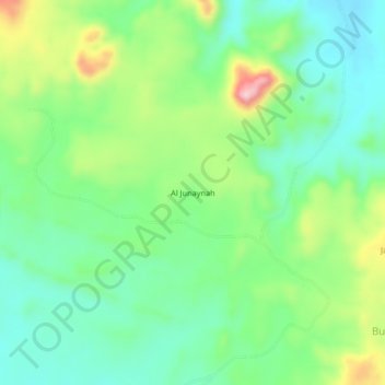 Al Junaynah topographic map, elevation, terrain