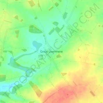 Great Livermere topographic map, elevation, terrain