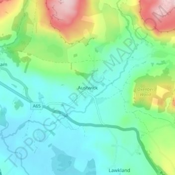 Austwick topographic map, elevation, terrain